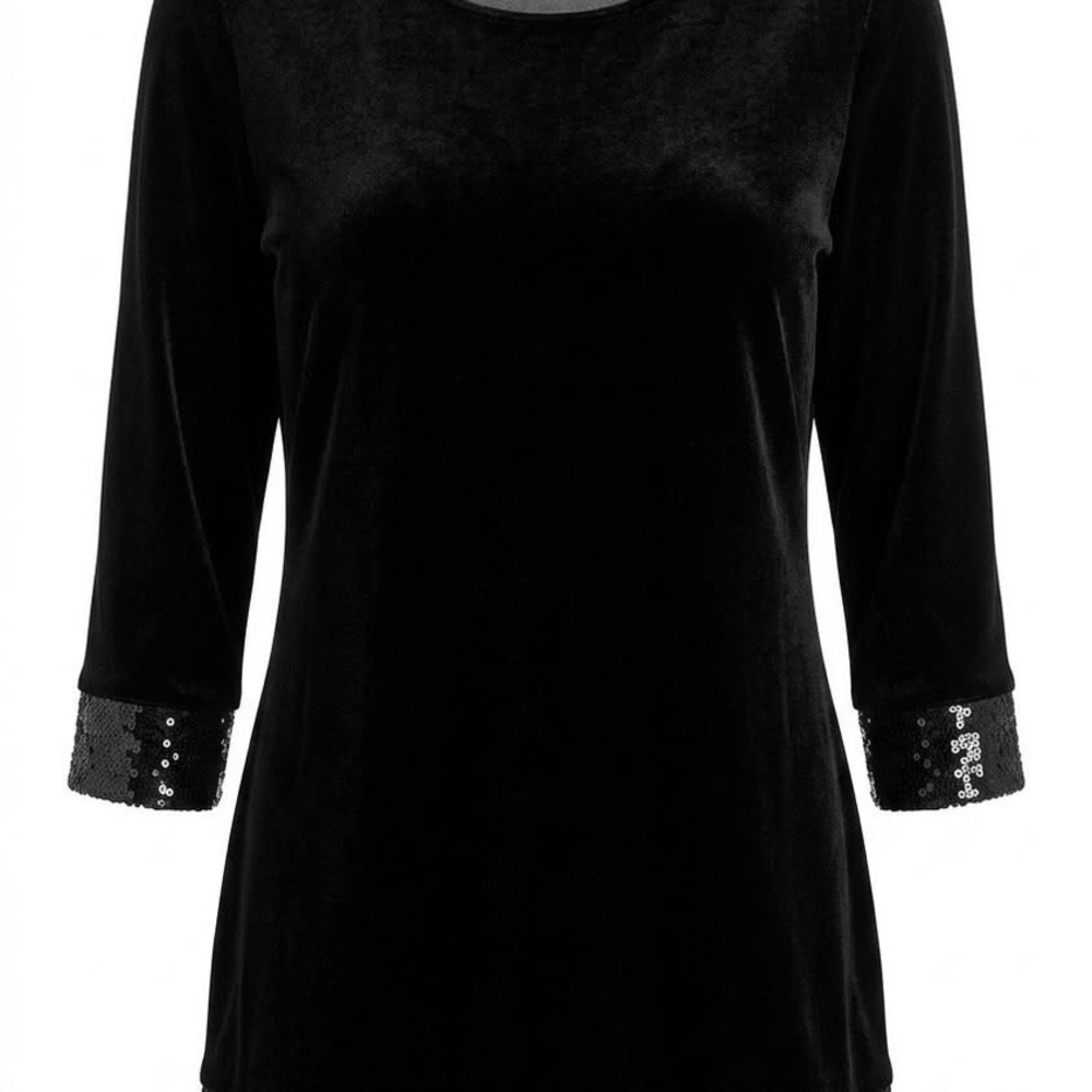 Velvet tunic top, Travelers Collection by Chico's, size 2 (Large/XL)